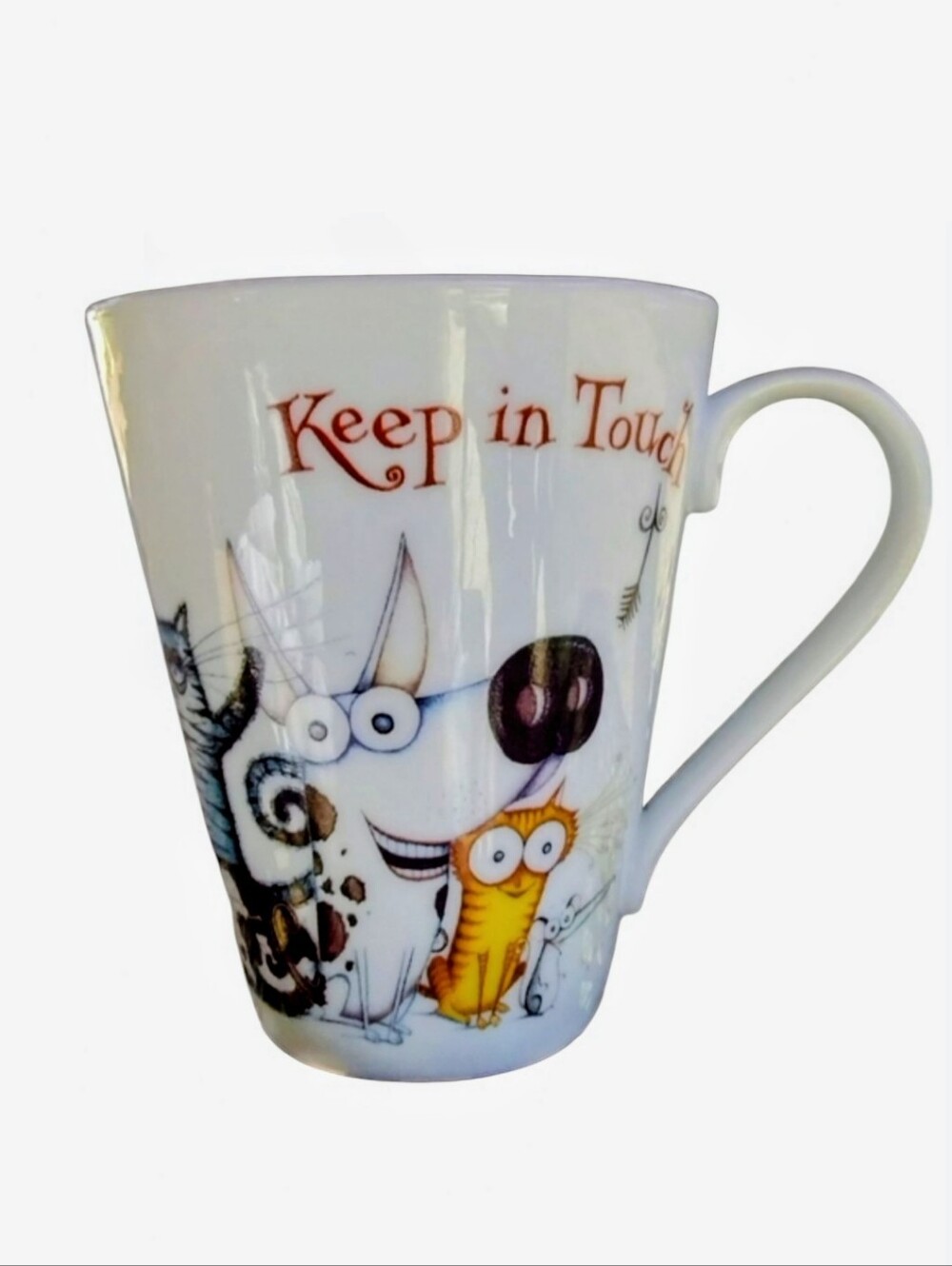 Royal Worchester By Clare Mackie  1995 'Keep in Touch' Mug 10 Ounce